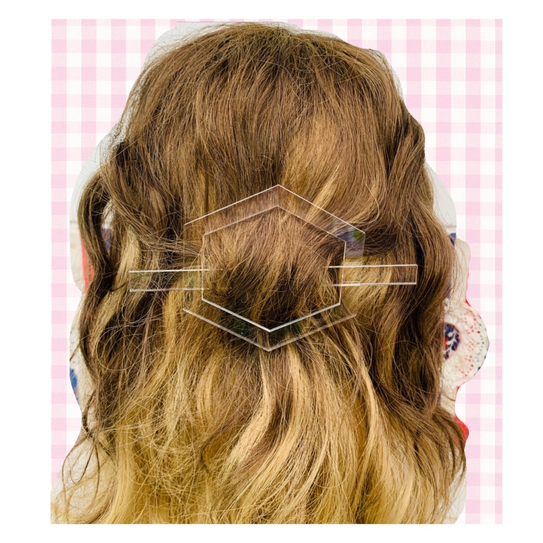 Geometric & Floral Acrylic Hair Pins