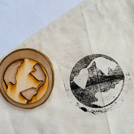 Earth Wood Slice Stamp & Ink Set