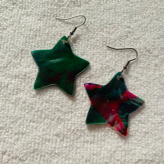 Esme (Green Mix) Recycled Plastic Earrings