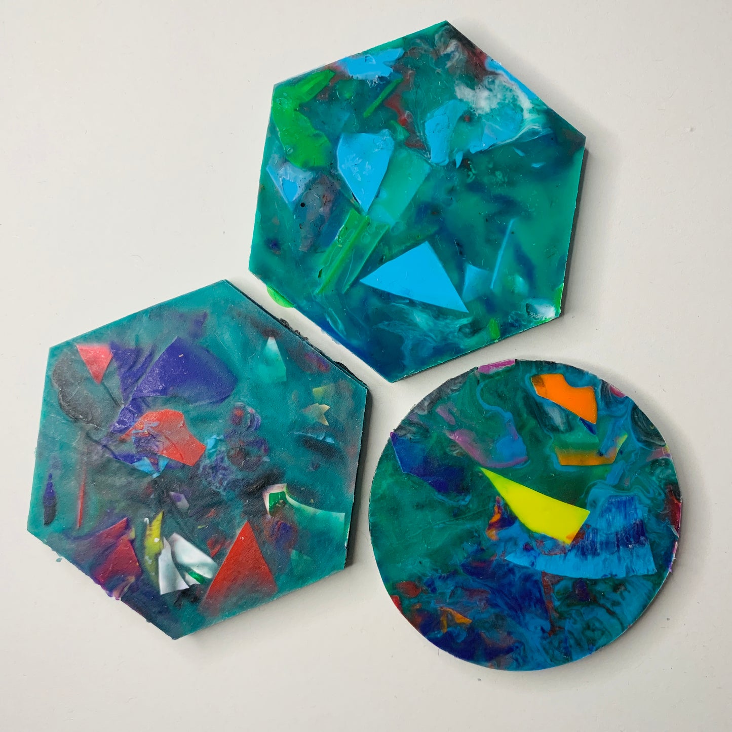 Recycled Bottle Top Coasters