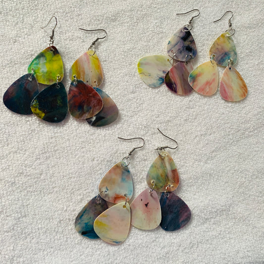 Ruby Recycled Plastic Earrings - Galaxy Mix