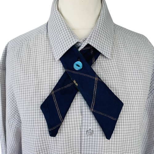 Into Blue Button Up Tie
